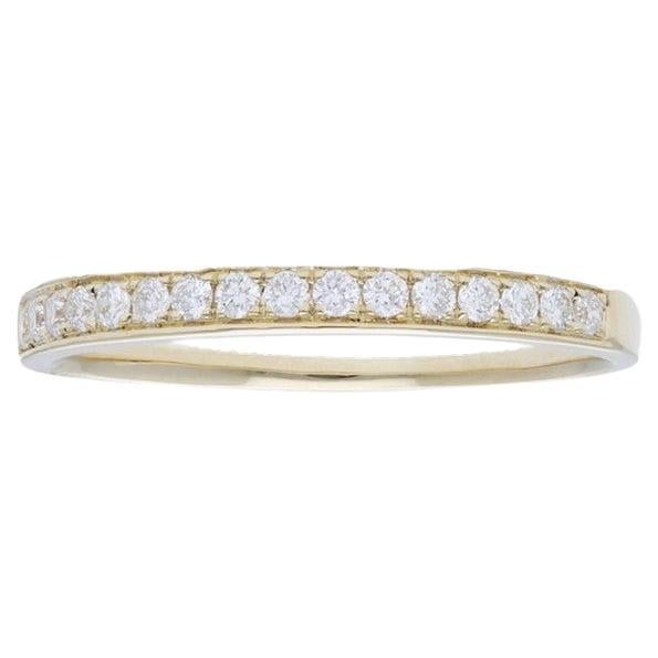 0.19 Carat Diamonds Wedding Band 1981 Classic Collection Ring in 14K Yellow Gold For Sale