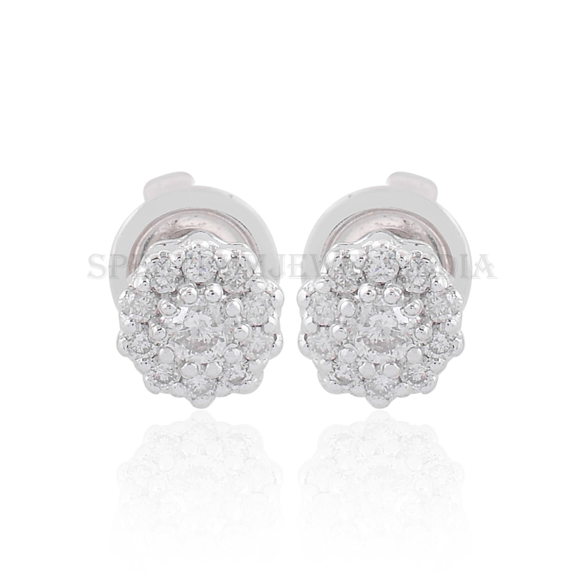 Indulge in timeless elegance with these exquisite Natural Round Diamond Stud Earrings, meticulously crafted in 18 Karat White Gold by skilled artisans to adorn your ears with brilliance and sophistication.

Item Code :- SEE-1603 (14k)
Gross Wt. :-