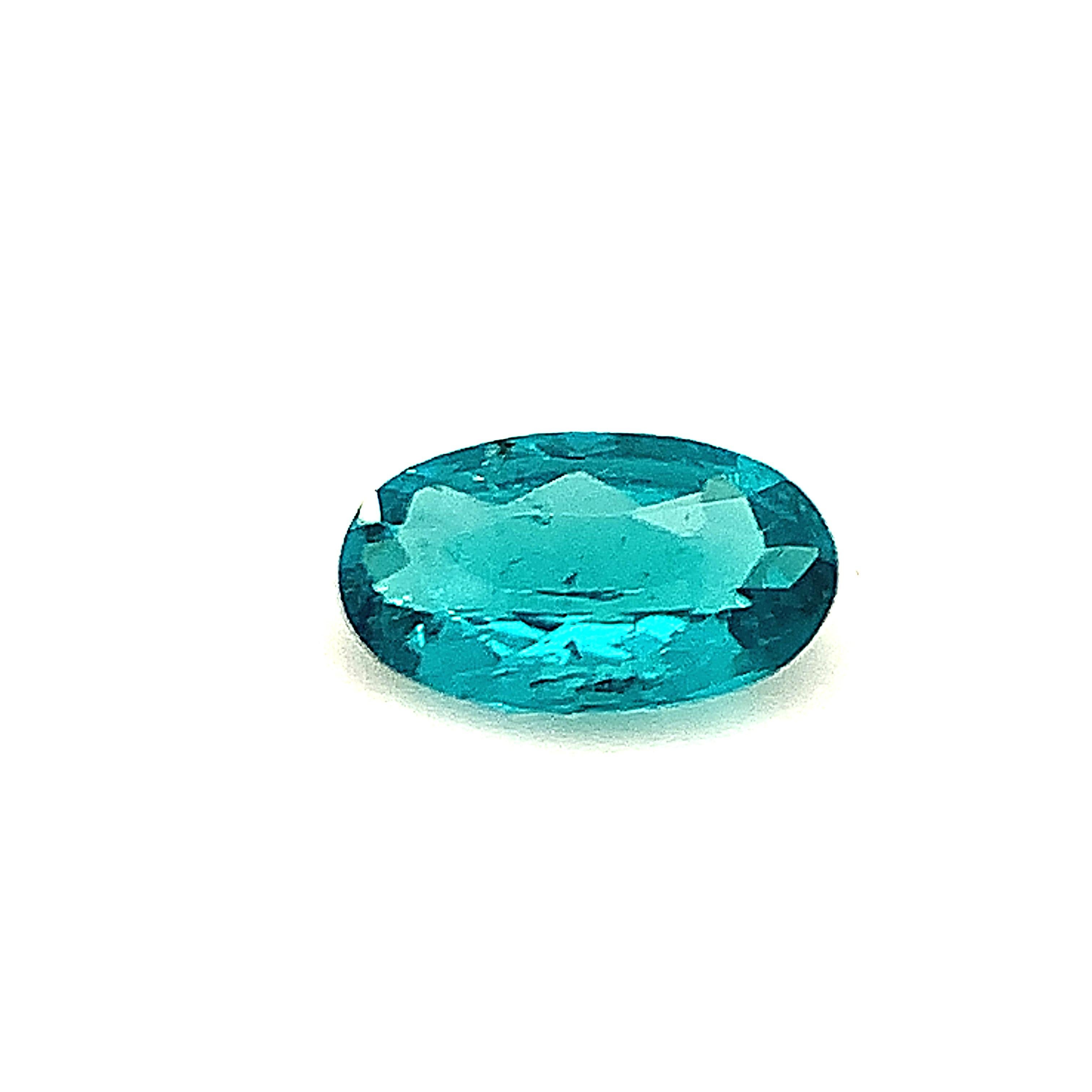 Women's or Men's .19 Carat Brazilian Paraiba Tourmaline Oval, Loose Gemstone, GIA Certified ..A For Sale