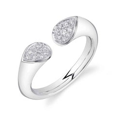 Anello aperto con diamanti taglio Brilliante 0,19