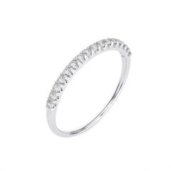 0.2 Carat Diamond Wedding Band 1981 Classic Collection Ring in 14K White Gold