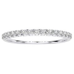 0.2 Carat Diamond Wedding Band 1981 Classic Collection Ring in 14K White Gold