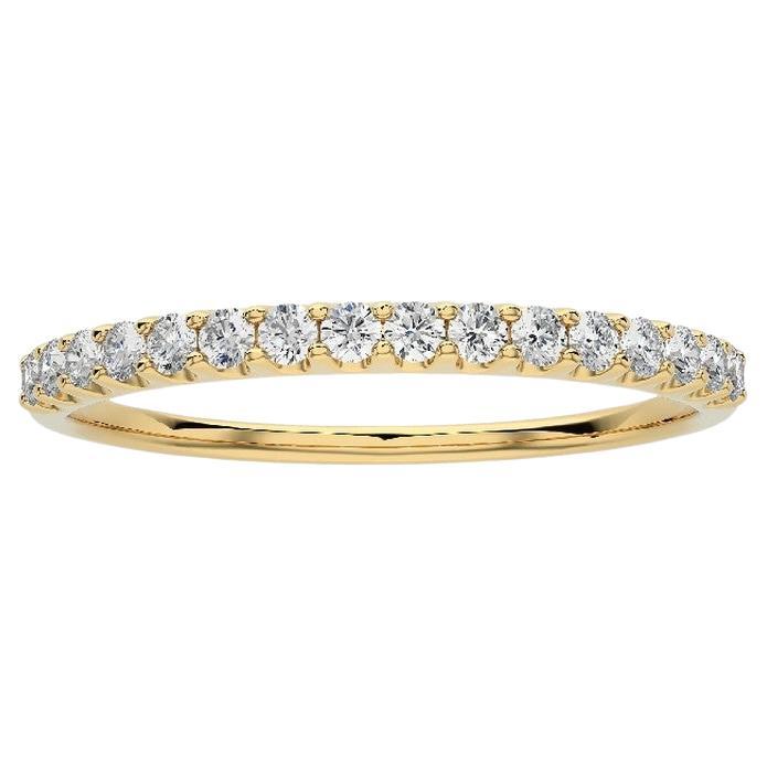 0.2 Carat Diamond Wedding Band 1981 Classic Collection Ring in 14K Yellow Gold For Sale