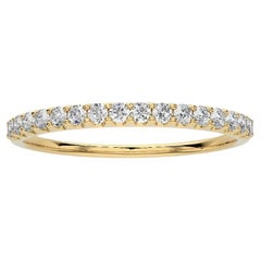 0.2 Carat Diamond Wedding Band 1981 Classic Collection Ring in 14K Yellow Gold