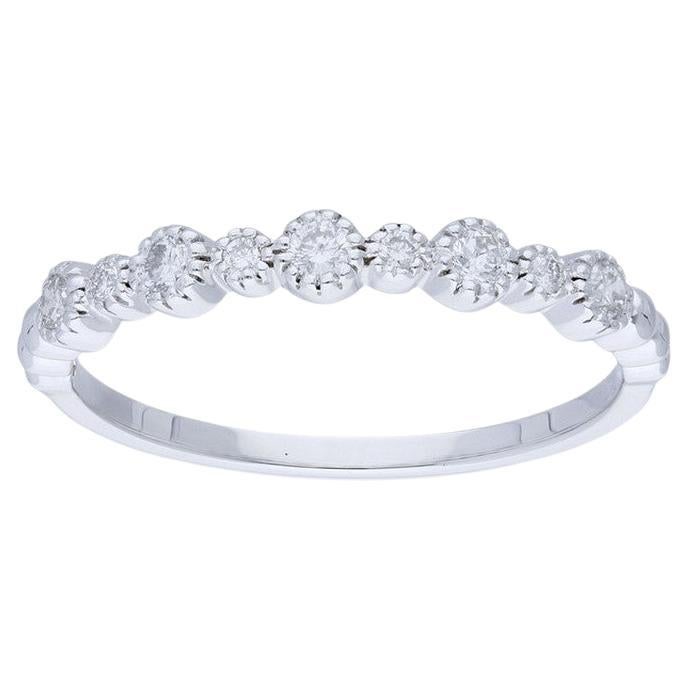 0.2 Carat Diamonds In 14K White Gold Gazebo Fancy Ring For Sale