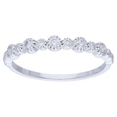 Used 0.2 Carat Diamonds In 14K White Gold Gazebo Fancy Ring