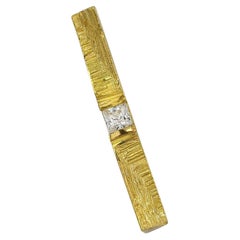 XYZ Solis 0,2 Quilates Diamante talla princesa Oro Modernista Declaración Solo Pendiente