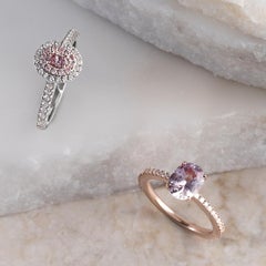 0.20 Carat Argyle Pink Diamond 18 Carat White and Rose Gold Diamond Ring