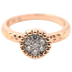 0,20 Karat Diamant-Cluster-Ring aus 14 Karat Roségold mit Diamanten