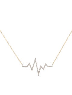 Collier pendentif Heartbeat bicolore avec diamants de 0,20 carat