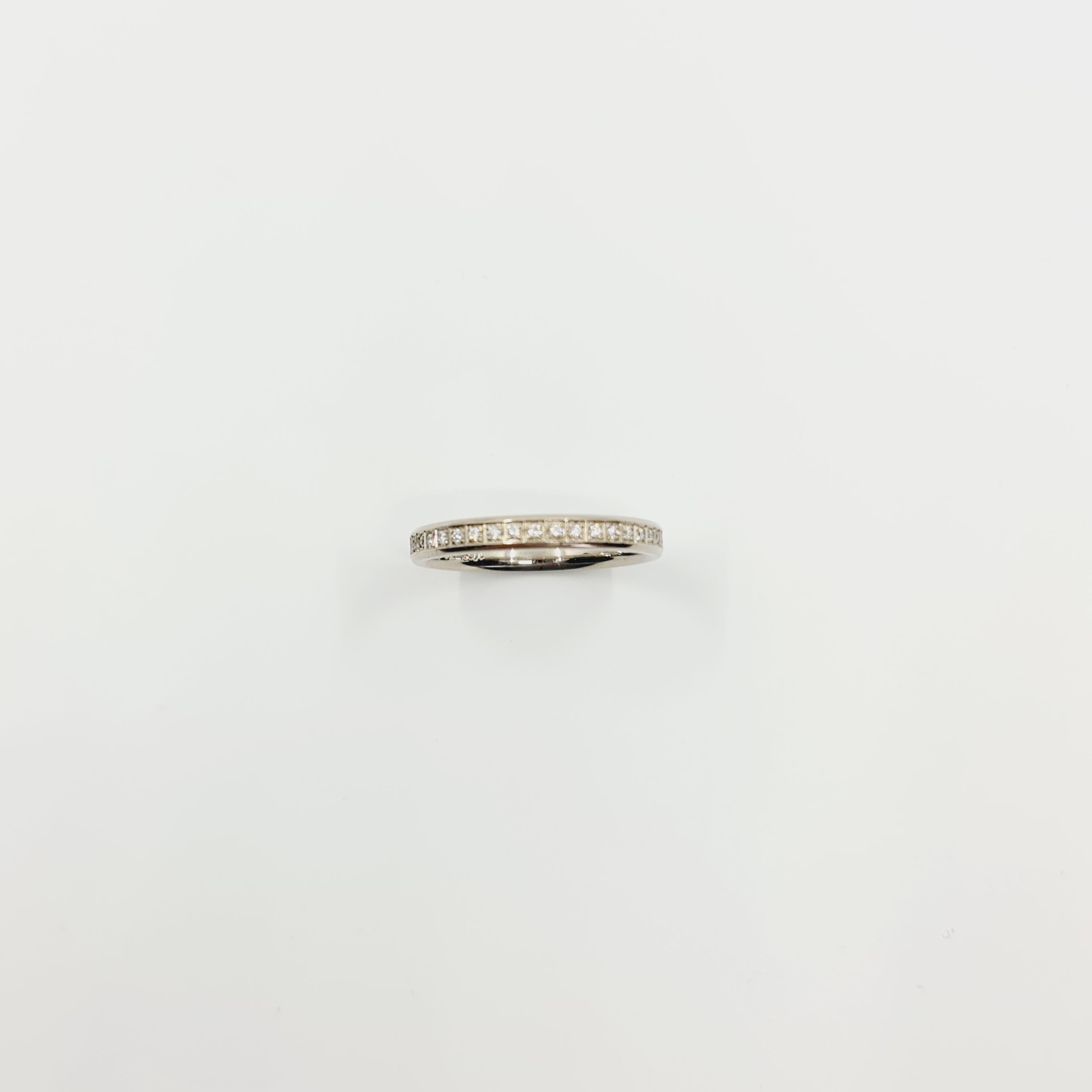 0.20 Carat Diamond Ring G/SI1 14k White Gold, 40 Brilliant Cut Pave Diamonds In New Condition For Sale In Darmstadt, DE