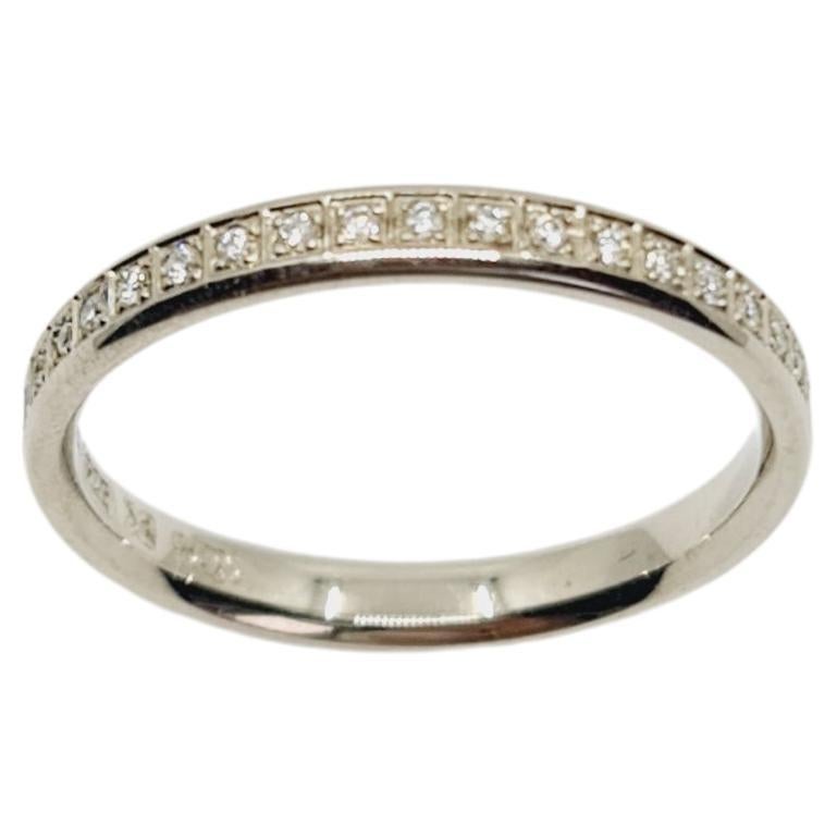 0.20 Carat Diamond Ring G/SI1 14k White Gold, 40 Brilliant Cut Pave Diamonds For Sale