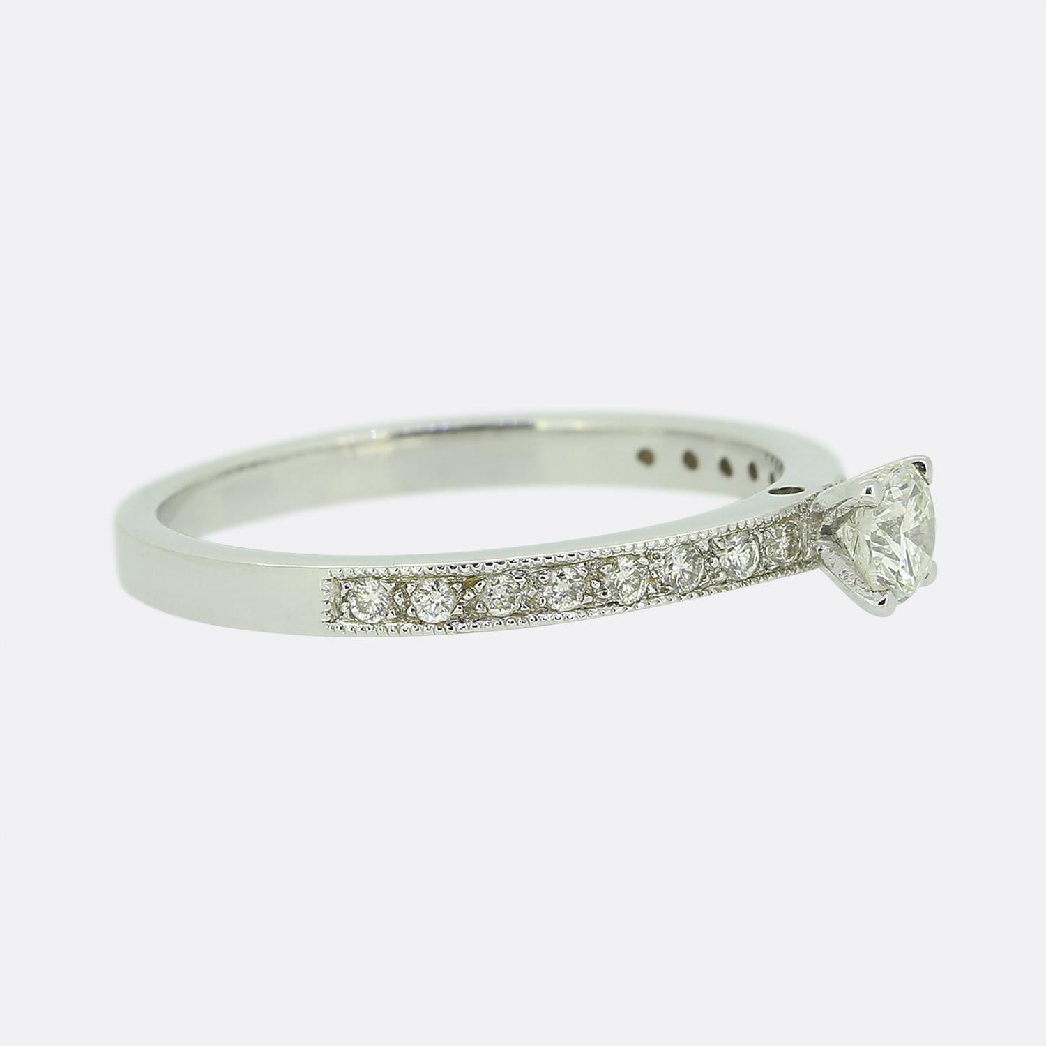 0.20 Karat Diamant Solitär Ring (Brillantschliff) im Angebot