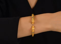Pulsera brazalete con bisagra de caballo con diamantes de 0,20 quilates by Joyería Kurtulan