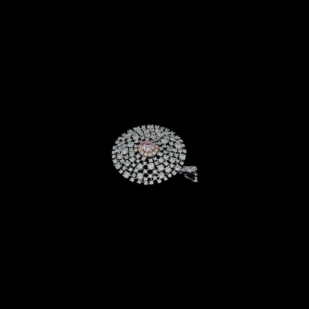 Women's 0.20 Carat Faint Pinkish Brown Diamond Pendant VS2 Clarity GIA Certified For Sale