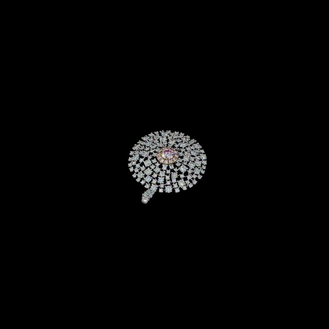 0.20 Carat Faint Pinkish Brown Diamond Pendant VS2 Clarity GIA Certified For Sale 1