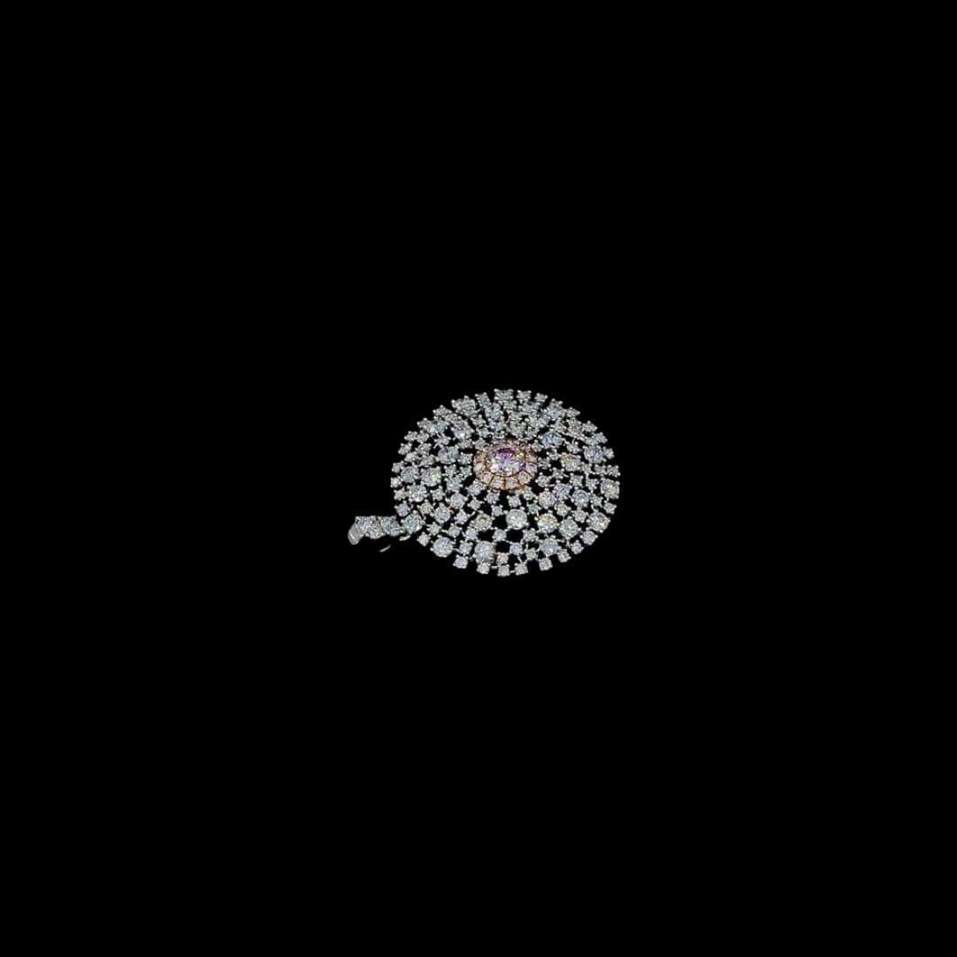 0.20 Carat Faint Pinkish Brown Diamond Pendant VS2 Clarity GIA Certified For Sale 2