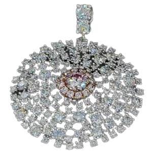 0.20 Carat Faint Pinkish Brown Diamond Pendant VS2 Clarity GIA Certified For Sale