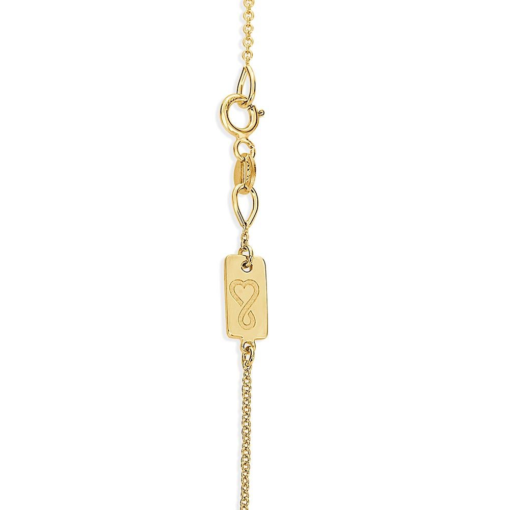 Handcrafted in 18k yellow gold, this beautiful diamond pendant showcases an exquisite 0.20ct pear shaped center diamond graded at F, VS2. Truly perfect for every day wear!
