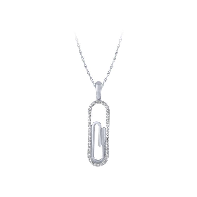 0.20 Carat Natural Diamond Paper Clip Necklace 14K White Gold

100% Natural Diamonds, Not Enhanced in any way
0.20CT
G-H 
SI  
14K White Gold,  Prong set,   1.68 gram
8MM BY 1.25