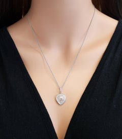 0.20 Carat Natural Pink Heart Shaped Diamond Pendant