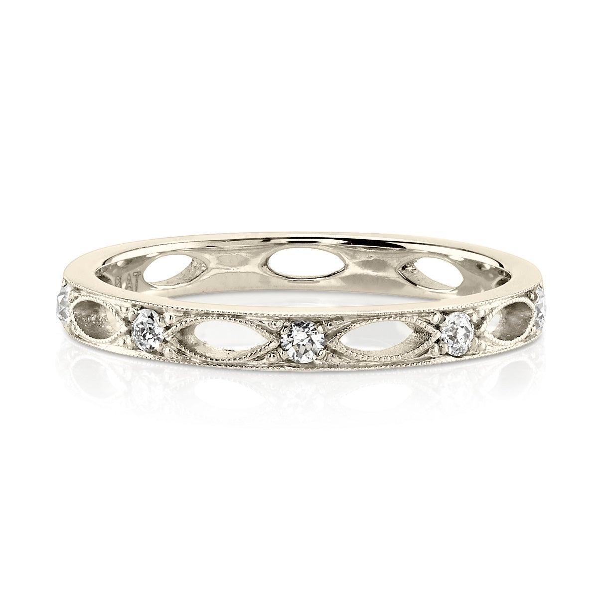 For Sale:  Handcrafted Alexander Old European Cut Diamond Eternity Band by Single Stone 2