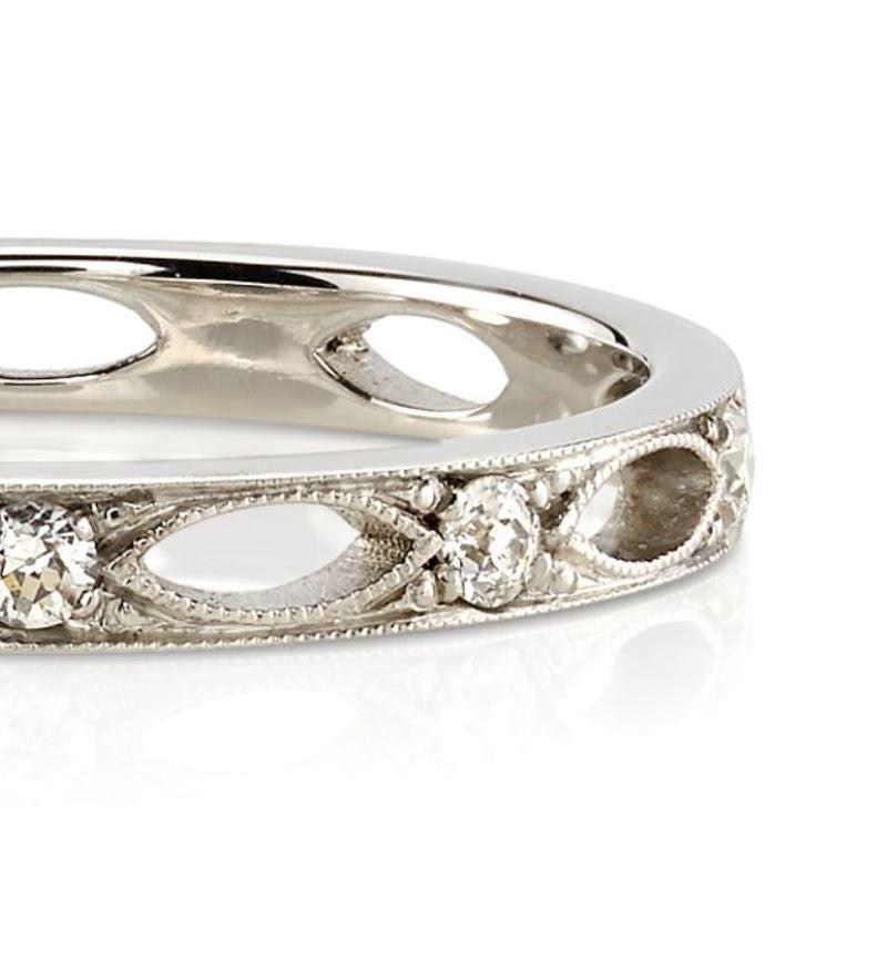 For Sale:  Handcrafted Alexander Old European Cut Diamond Eternity Band by Single Stone 3