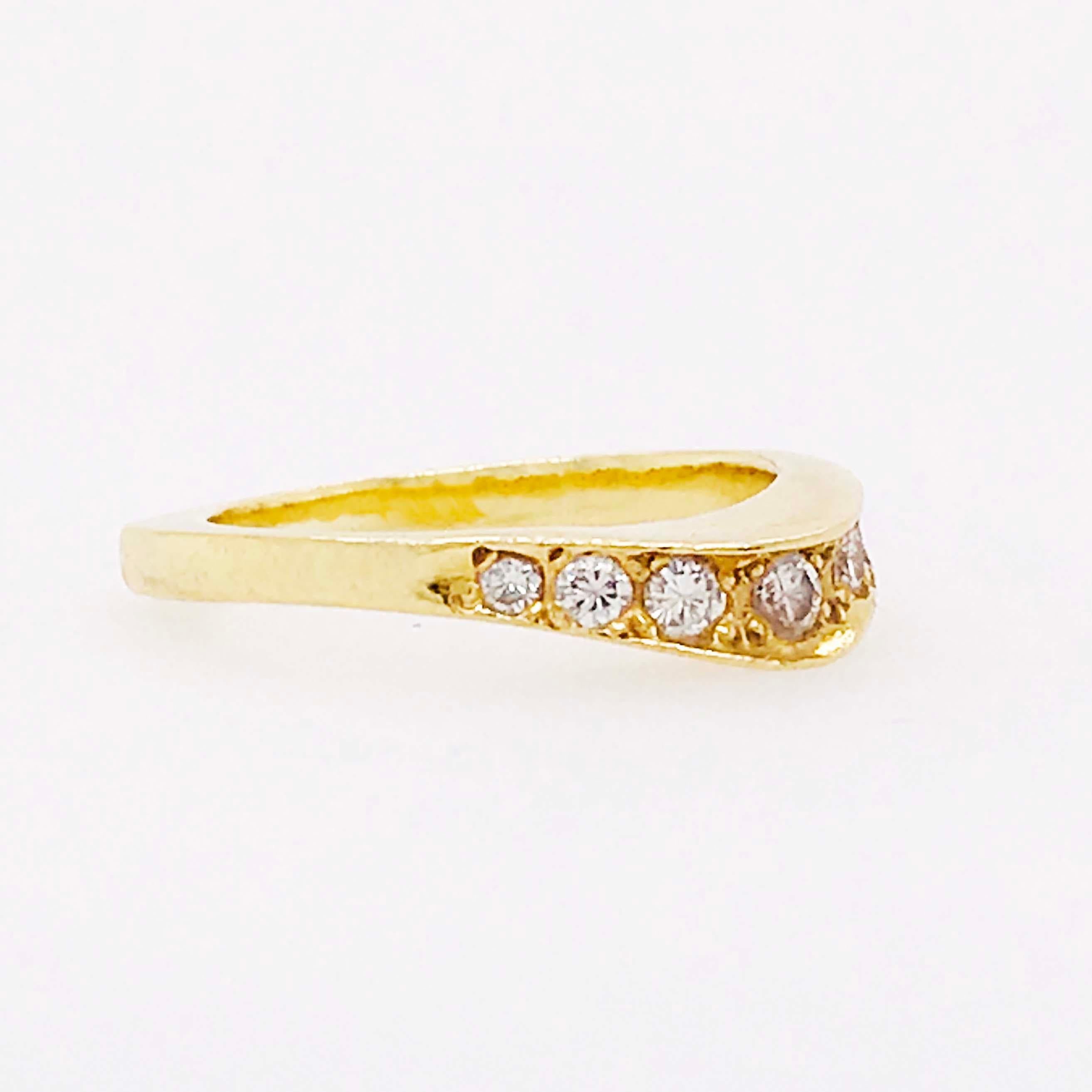 This is a one of a kind diamond v band or diamond curved band! This band was custom made for the original owner who has since decided this band deserves to be worn by a new generation! This ring was her wedding band for over 50 years and she wanted