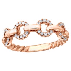 Used 0.20 Carat Round Diamond Fashion Ring in 18K Rose Gold