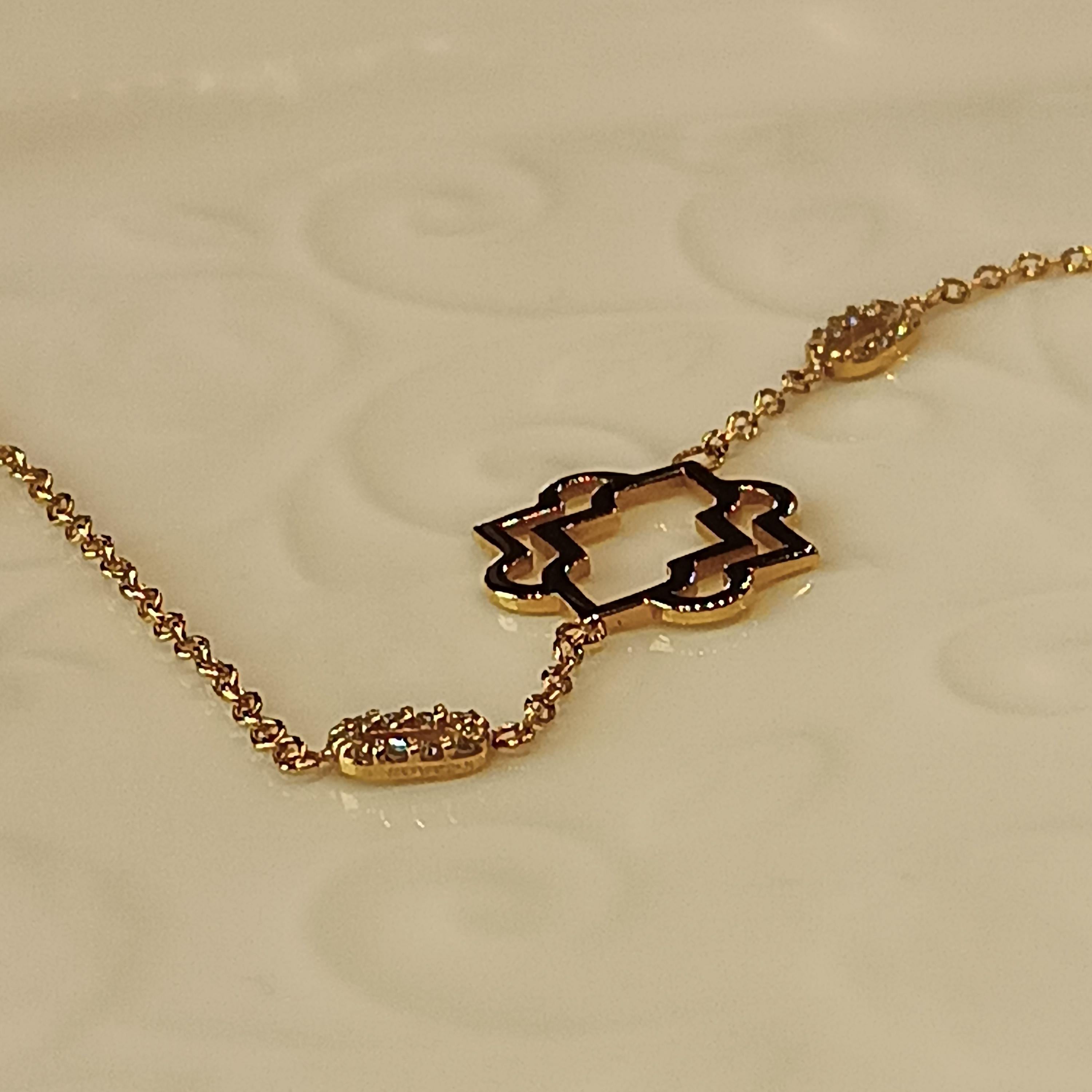 Taille brillant Bracelet en or rose avec diamants de 0,20 carat de couleur VS G, grammes 4,25 en vente