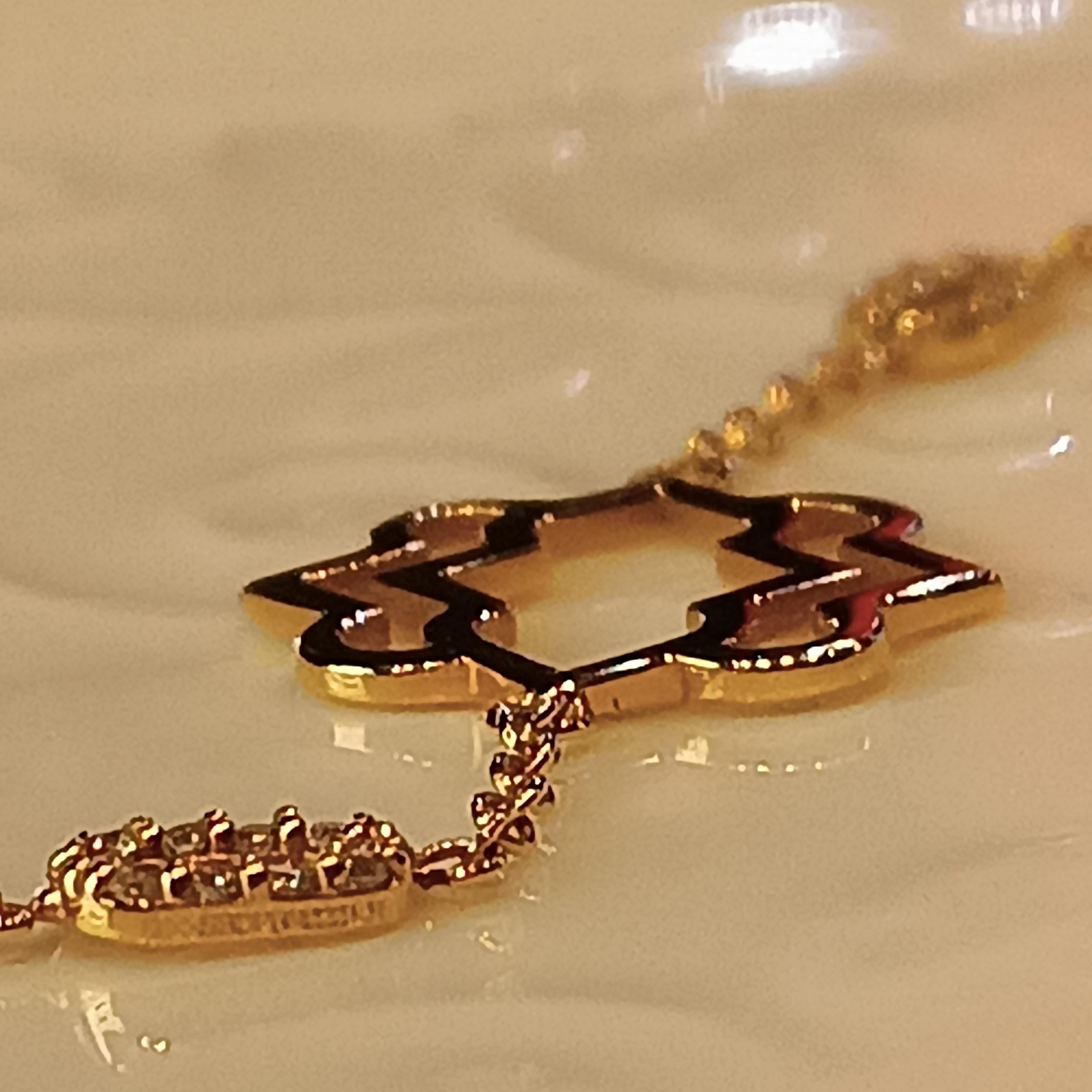 Bracelet en or rose avec diamants de 0,20 carat de couleur VS G, grammes 4,25 Neuf - En vente à Milano, MI