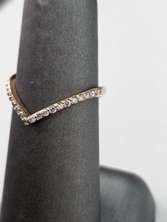 0.20 Ct Heart Shape Band Ring with Pink Diamonds