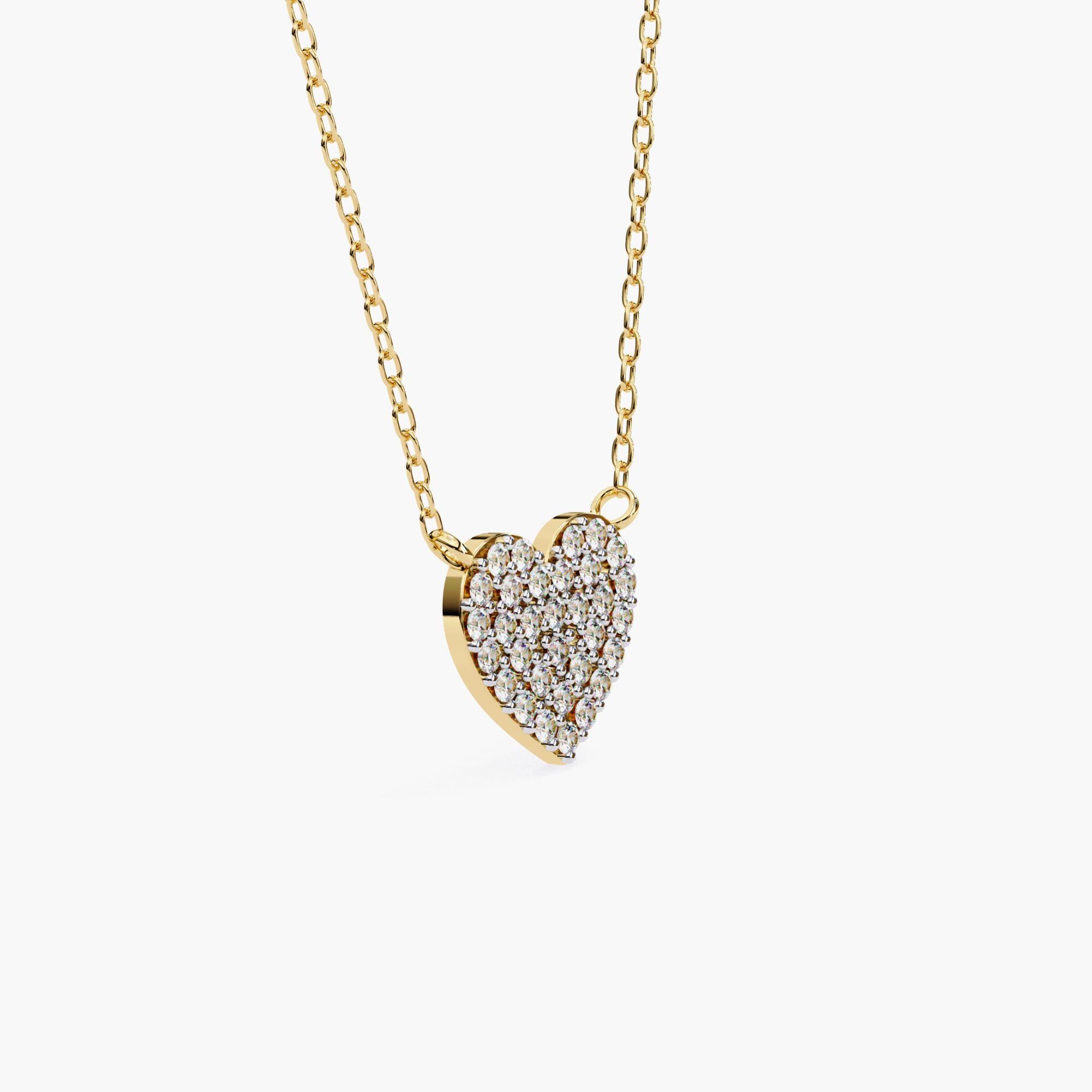FEATURES
• Gold Kt: 14K
• Diamond Type: Natural Diamond
• Total CTW: 0.20 Ct
• Total Number of Stones: 32 pc
• Center Diamond Cut: Round Cut
• Diamond Color: SI or better
• Diamond Clarity: Near Colorless
• Pendant Height: 8.5mm
• Setting Type: Pave