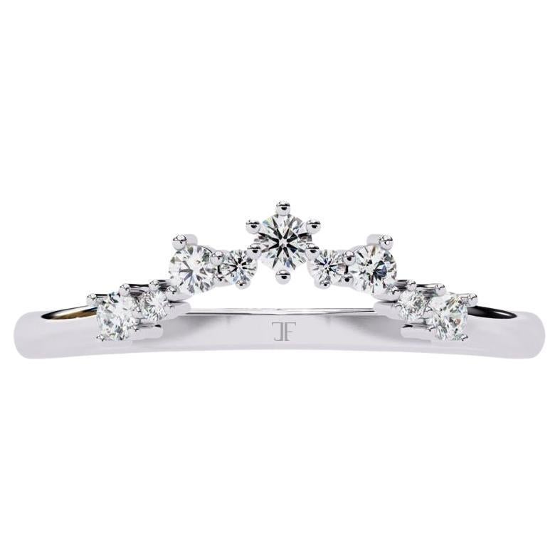 0.20 ctw Tiara Diamond Ring  Crown-Inspired  14K Gold