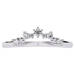 0,20 ctw Tiara Diamantring  Kronen-inspirierte  14K Gold