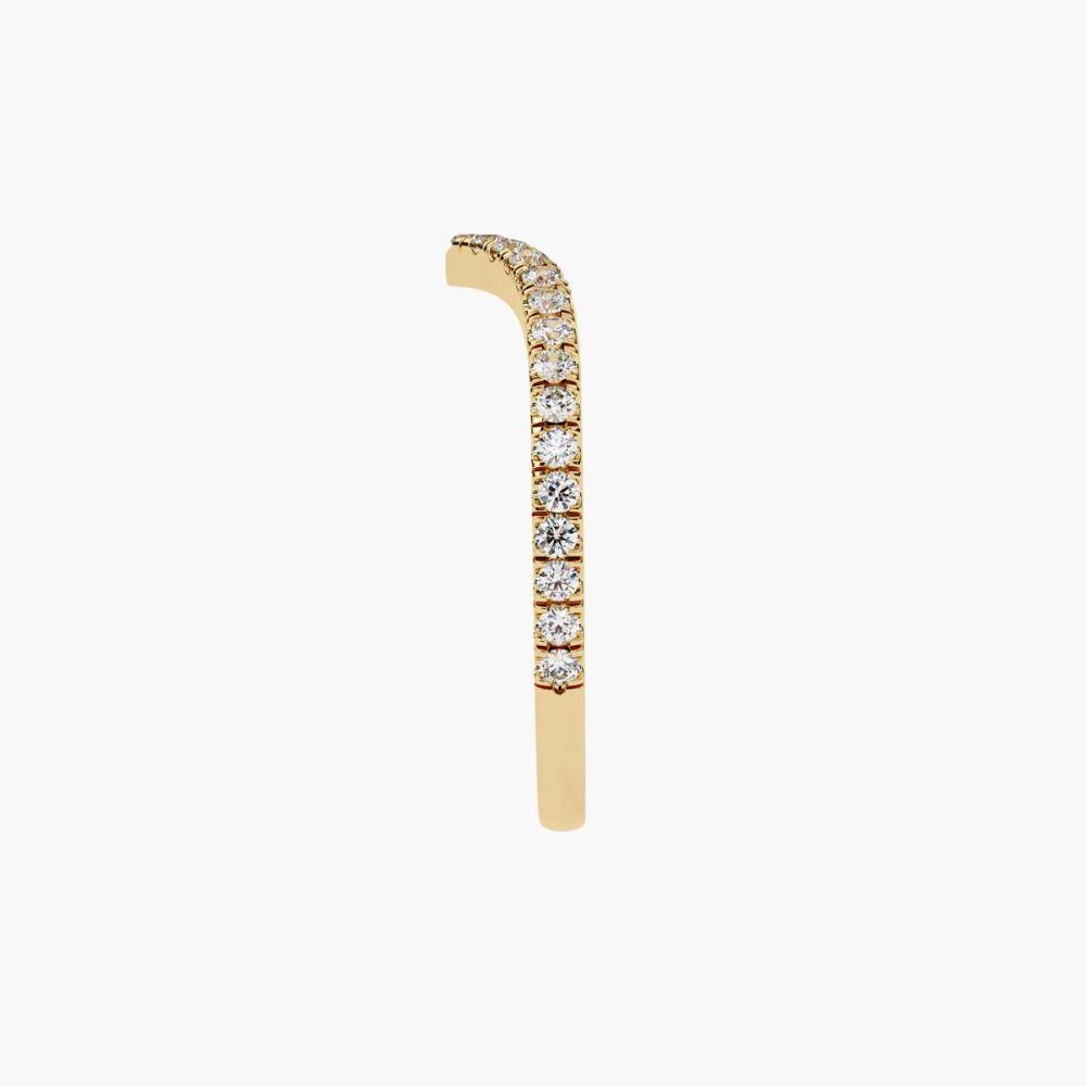 Anello con diamanti a forma di V da 0,20 carati in oro 14K in vendita 1