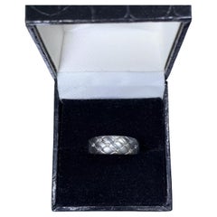 0.20ct Diamond chunky matte engagement ring 18ct white gold