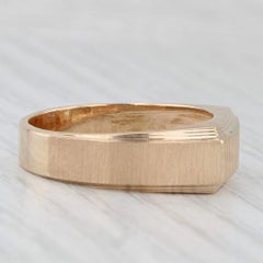 0.20ct Diamond Solitaire Men's Ring 14k Yellow Gold Size 11.5 Band Wedding