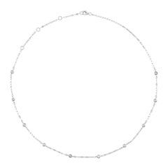 0.20ct Mirrored Chain Diamond By The Yard Necklace