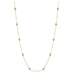 0.20ct Mirrored Chain Diamond By The Yard Necklace