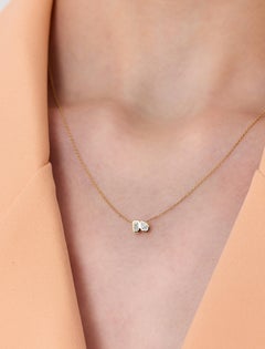 0.20ct Toi Et Moi Diamond And Solid Gold Necklace