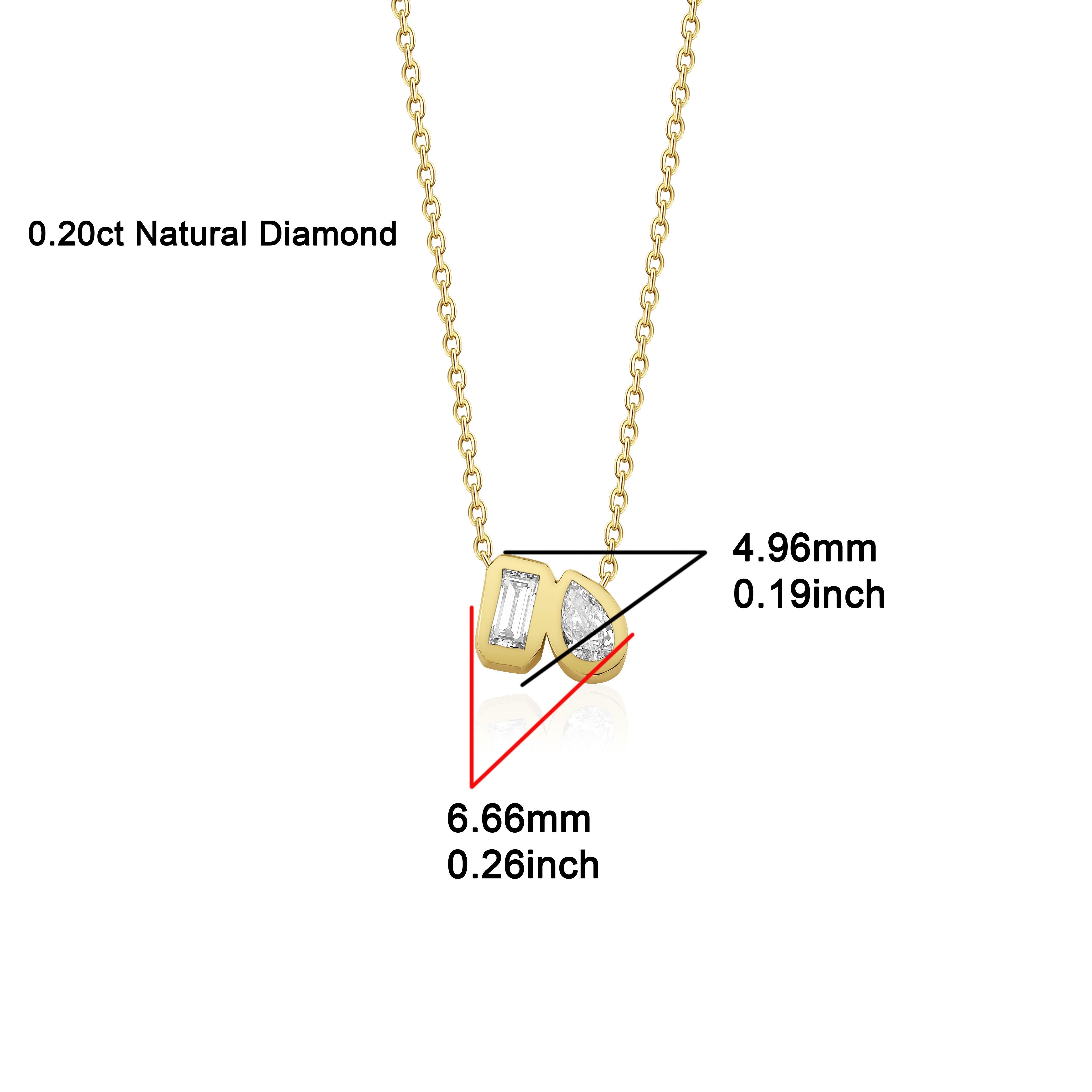 Collana in oro massiccio e diamanti 0,20ct Toi Et Moi in vendita 2