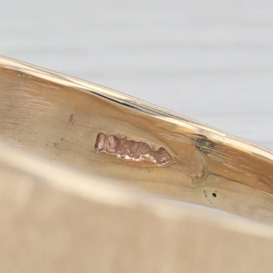 0.20ctw Diamond 10k Yellow Gold Men's Ring Size 10.5 6