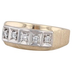 0.20ctw Diamond 10k Yellow Gold Men's Ring Size 10.5