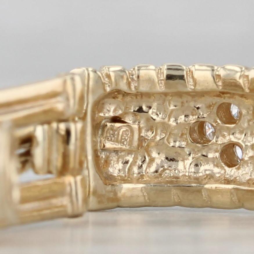 Orecchini a goccia con cluster di diamanti da 0,20 ct. in oro giallo 14k con chiusura a clip, non forati In condizioni buone in vendita a McLeansville, NC