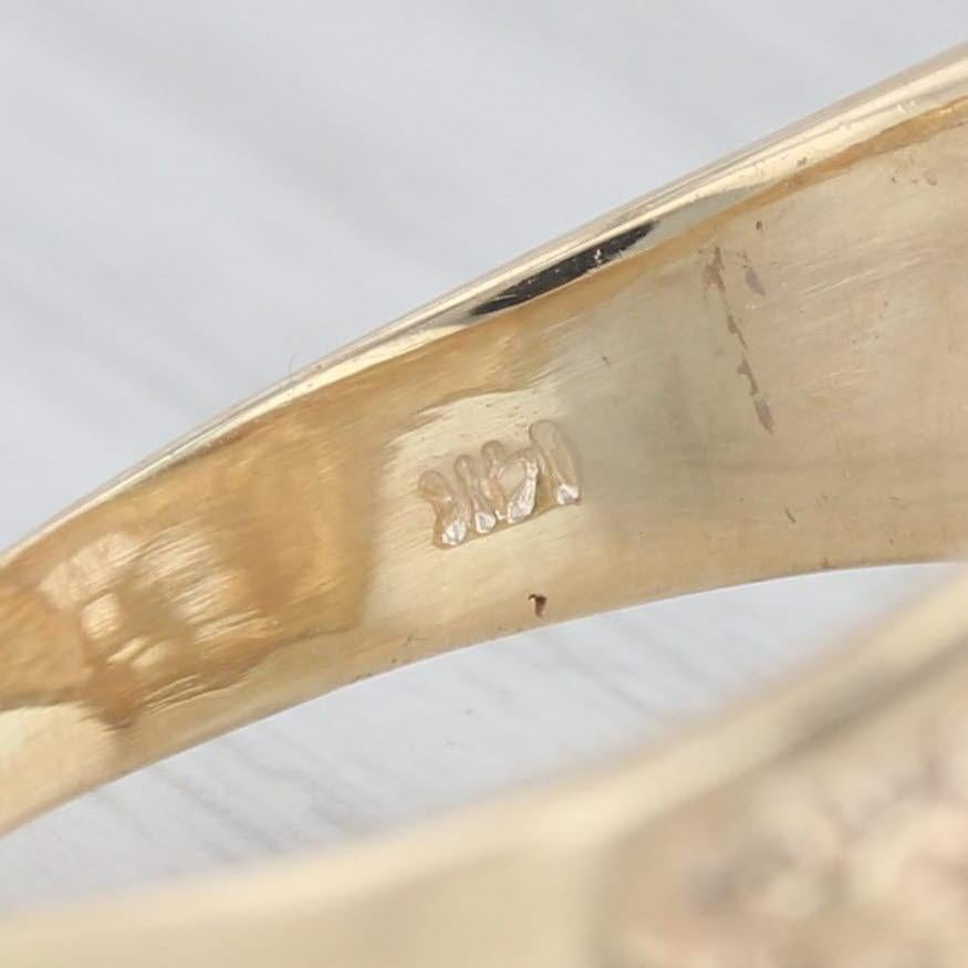 0,20ctw Diamant Hufeisen-Pferd-Ring 14k Gold Größe 11,5 Western Lab geschaffener Rubin im Angebot 2