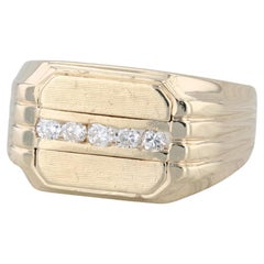 0.20ctw Diamond Men's Ring 14k Yellow Gold Size 9