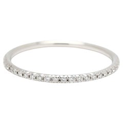 0.20ctw Diamond Tiffany & Co Eternity Band Ring, 18k White Gold, Ring Size 8.25