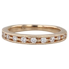 0.20ctw Diamond Wedding Ring 14k Yellow Gold Stackable Anniversary Band Size 4.5