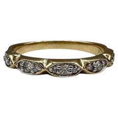 0.20ctw Natural Diamond Ring 10K Yellow Gold GH SI Size 7